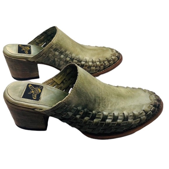 Freebird by Steven Sofia Mules Green Sage Womens Sz 6 - Picture 5 of 11